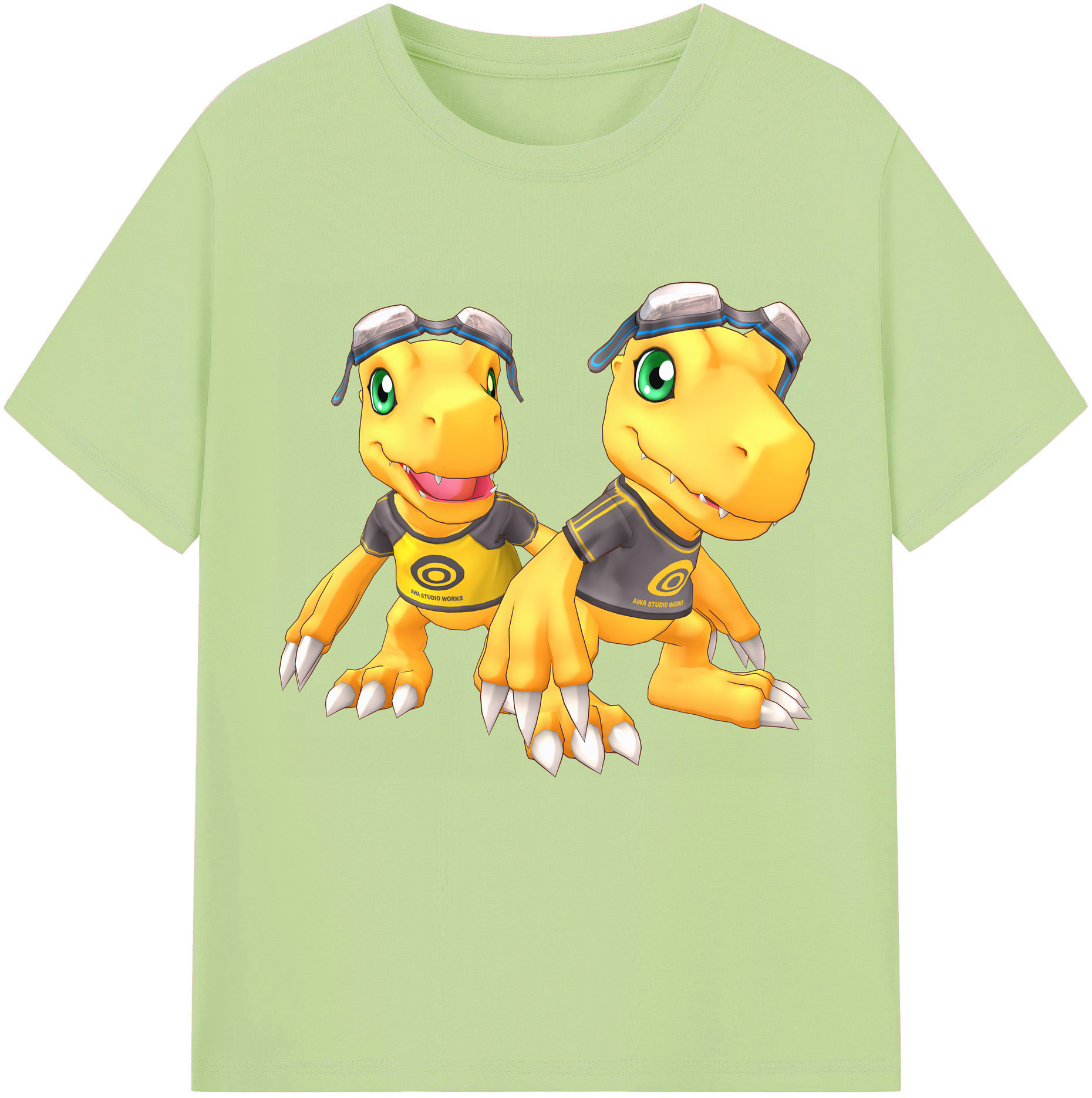 （画像用） Digimon デジタルモンスター/デジモン 綿100％半袖Tシャツ（フロントプリント）